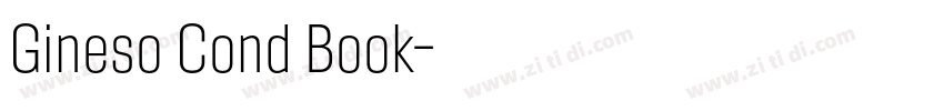 Gineso Cond Book字体转换
